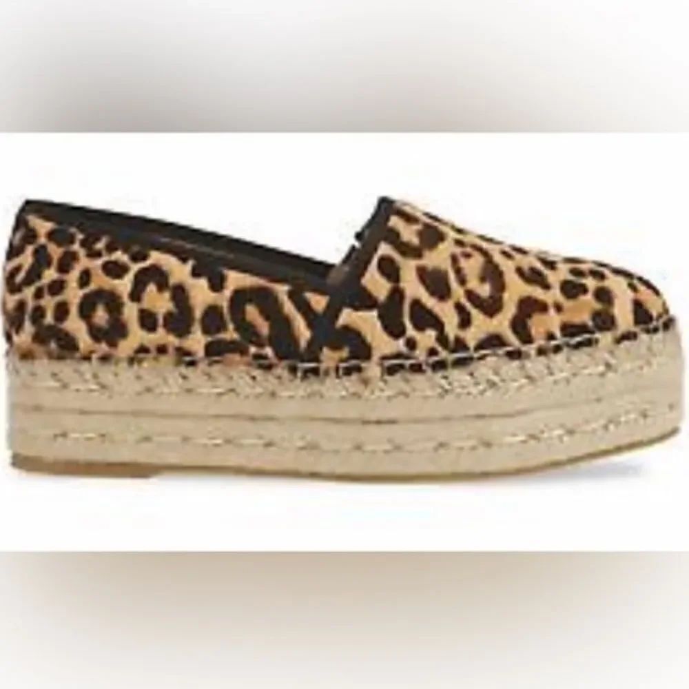 Steve Madden Summer Alexia Cheetah Espadrilles Platforms Size 7 NWOT